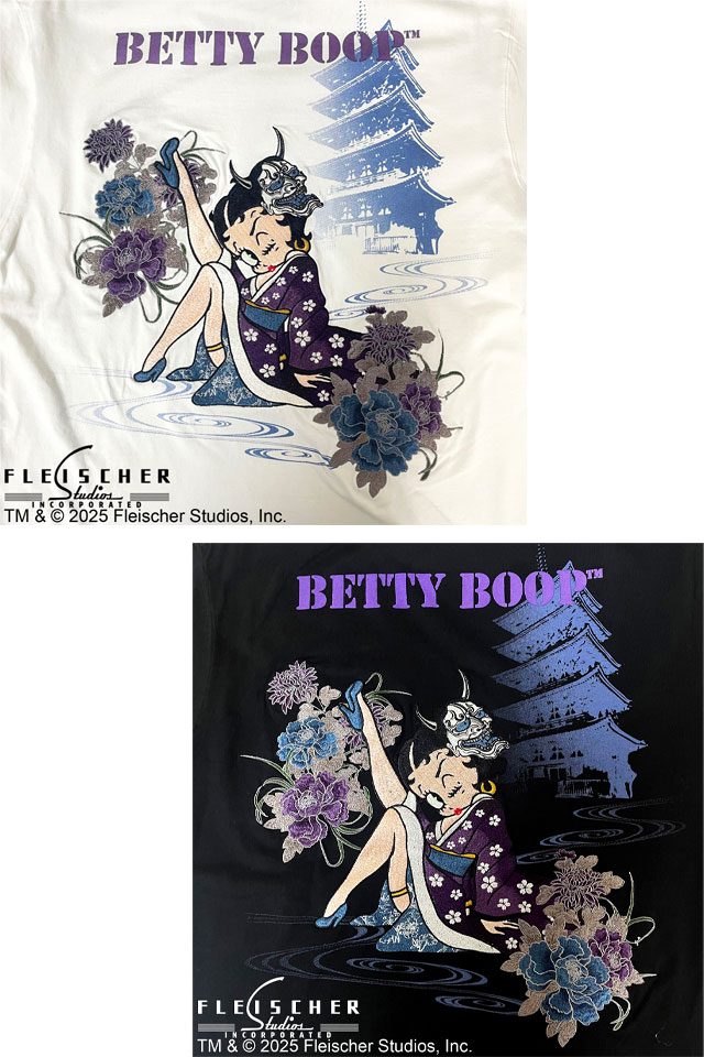 BETTY BOOP×絡繰魂 JAPAN JOURNEY半袖Tシャツ 絡繰魂 252080 和柄 和風 ベティーちゃん 刺繍 kkdm26631_5.jpg