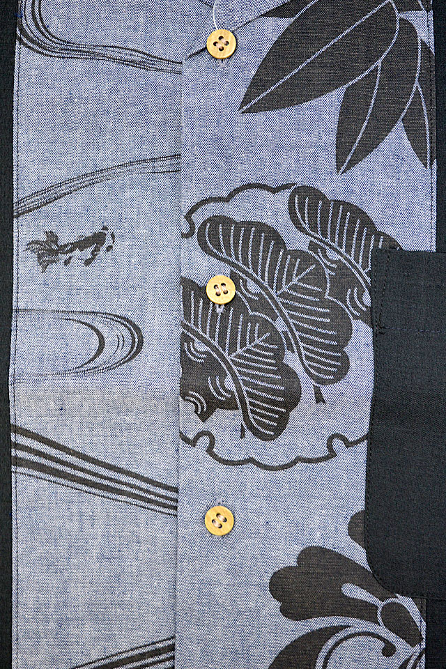 江戸製「壱式」シャツ 喜人 KJ-32403 和柄 和風 日本製 国産 家紋 き