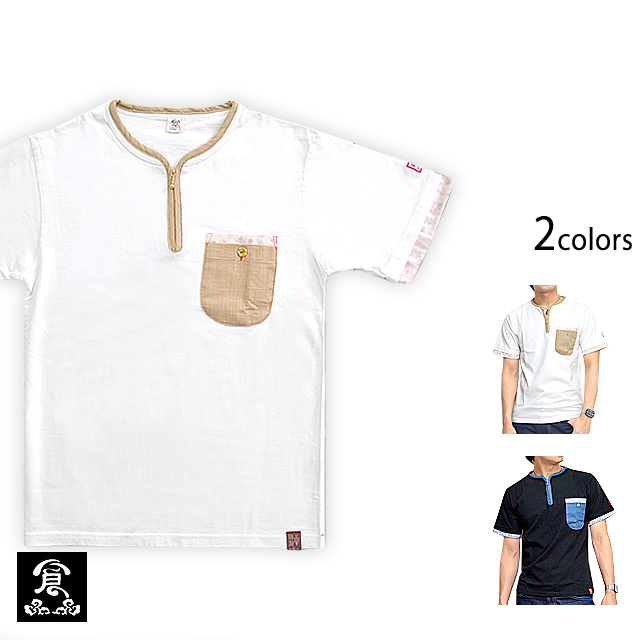 Preloved リメイクTシャツ リメイク半袖Tシャツ(2) 備中倉敷工房 倉 和柄 和風 シンプル
