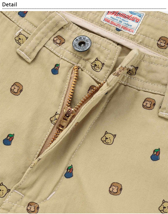 新しいコレクション 犬猿雉家来モノグラムプリントショーツ 桃太郎ジーンズ 02 071 Momotaro Jeans 日本製 国産 ハーフパンツ Mij M Mij 海外正規品 Www Iacymperu Org