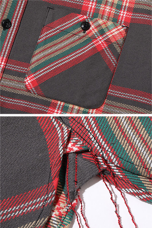 ツイルチェック長袖ワークシャツ SUGER CANE SC28959 シュガーケーン