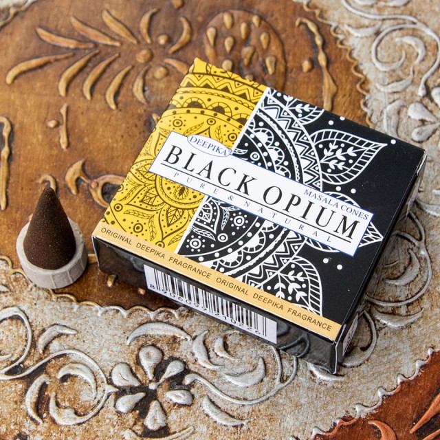 Deepika コーン香 Black Opium お香 インセンス インド香 レア アジア エスニック