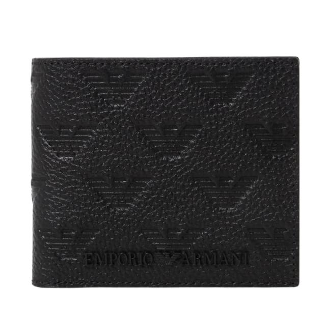 送料関税込み☆EMPORIO ARMANI レザー ロゴ L字 ミニ財布 L字ファスナーミニ財布 メンズ レディース 本革 イタリアン