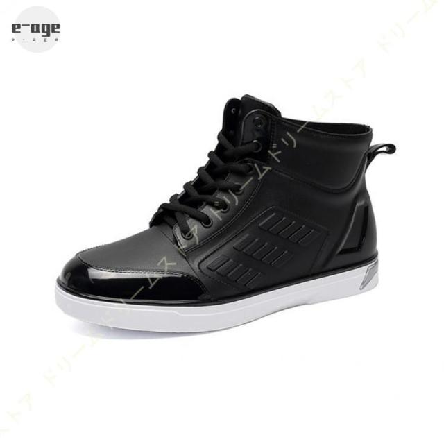 レインシューズ メンズ レインブーツ ショート 雨靴 ビジネス 釣り 登山 通勤 晴雨兼用 通学 雨の日 豪雨 24.5cm?27.0cm 黒 白 軽量 滑りにくい 歩きやすい