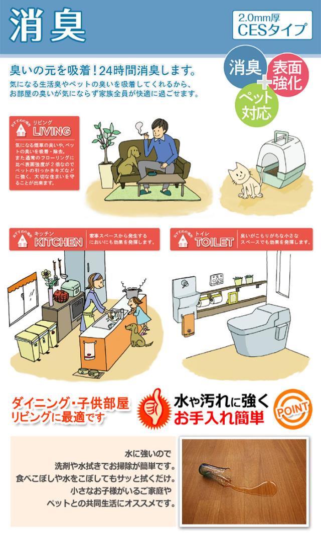 CES2329ラグ(Y)　ペット用ダイニングラグカーペット　消臭クッションフロアラグ　防炎　抗菌　日本製