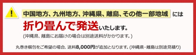 中国・九州地方・沖縄県・その他離島地域には折り畳んで発送します