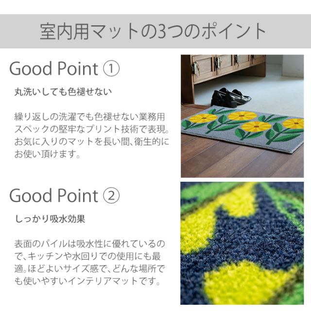 屋内 キッチン 玄関 脱衣所 吸水 滑り止め付きマット BOOKHOU COLLECTION(R)