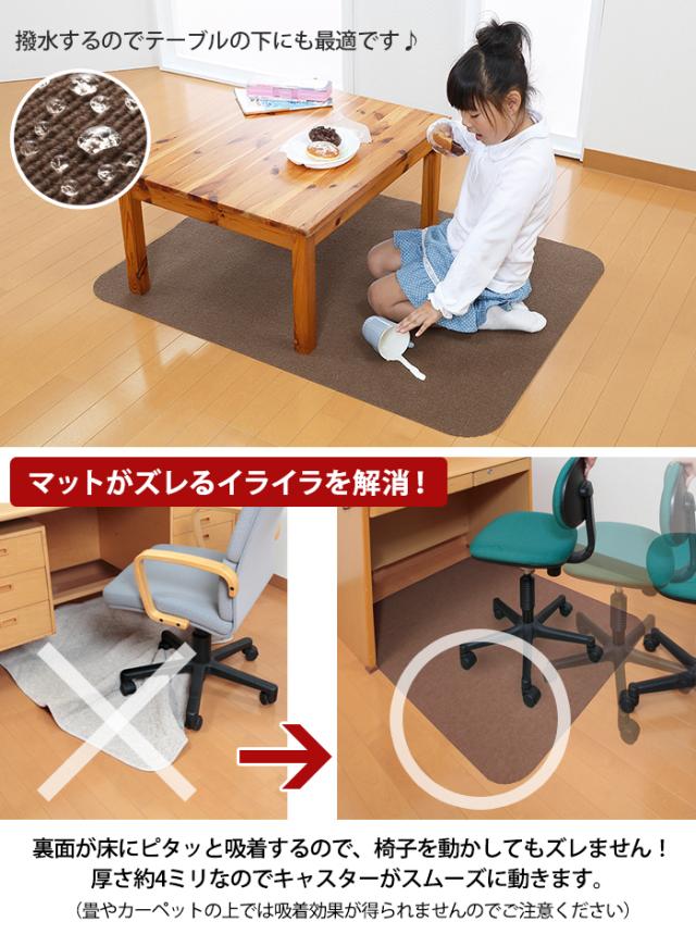 吸着 チェアマット 滑り止めマット 滑り止めシート デスク足元マット(Y) 日本製