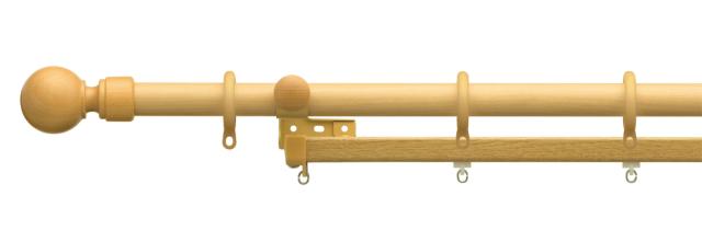 トーソー　カーテンレール【ローレット木目25】 エリートダブルセット