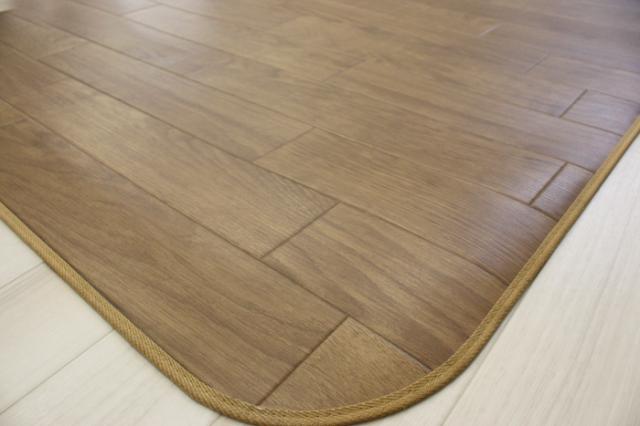 ダイニングラグカーペット　オーク6212(Y) 撥水・防汚ラグマット