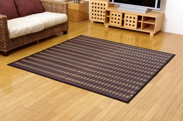 い草ラグ　鍋島(I)　花ござ　掛川織　純国産　二畳 2畳 2帖 174×174cm