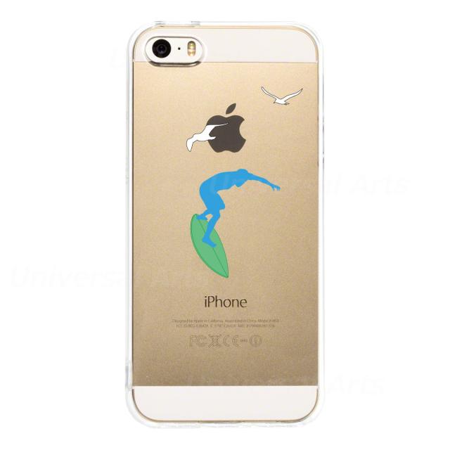 iPhone5 iPhone5s ケース クリア サーファー と カモメ スマホケース ハード スマホケース ハード 送料無料-1