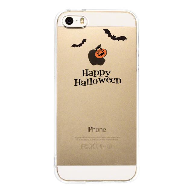 iPhone5 iPhone5s ケース クリア ハッピーハロウィン コウモリ スマホケース ハード スマホケース ハード 送料無料-1