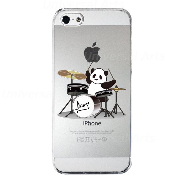 iPhone5 iPhone5s ケース クリア パンダがドラム スマホケース ハード スマホケース ハード 送料無料-3
