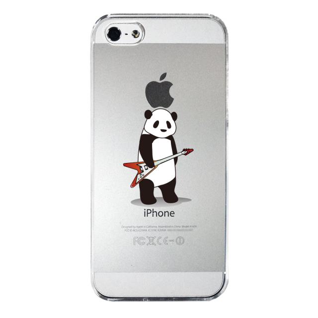 iPhone5 iPhone5s ケース クリア パンダがエレキギター スマホケース ハード スマホケース ハード 送料無料-3