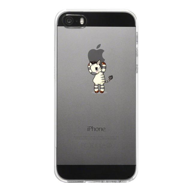 iPhone5 iPhone5s ケース クリア シマウマがアップルを重量挙げ スマホケース ハード スマホケース ハード 送料無料-4