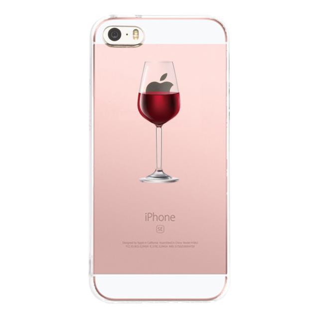 iPhone5 iPhone5s ケース クリア ワイングラス 赤ワイン スマホケース ハード スマホケース ハード 送料無料-1