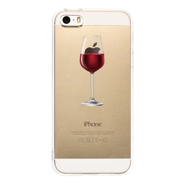 iPhone5 iPhone5s ケース クリア ワイングラス 赤ワイン スマホケース ハード スマホケース ハード 送料無料-2