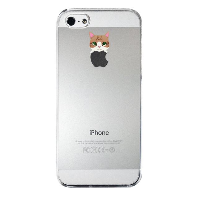 iPhone5 iPhone5s ケース クリア のっかり ネコ 3 スマホケース ハード スマホケース ハード 送料無料-3