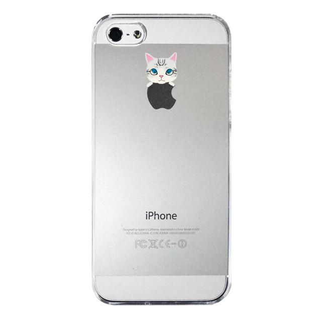 iPhone5 iPhone5s ケース クリア のっかり ネコ 2 スマホケース ハード スマホケース ハード 送料無料-3