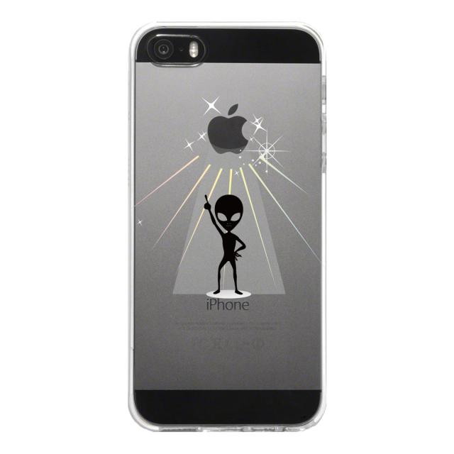 iPhone5 iPhone5s ケース クリア 宇宙人 フィーバー ブラック スマホケース ハード スマホケース ハード 送料無料-4