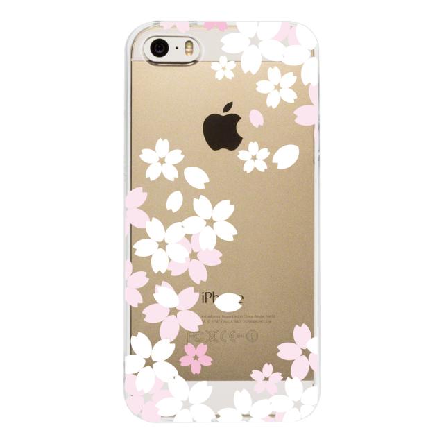iPhone5 iPhone5s ケース クリア さくら花柄 白 スマホケース ハード スマホケース ハード 送料無料-2