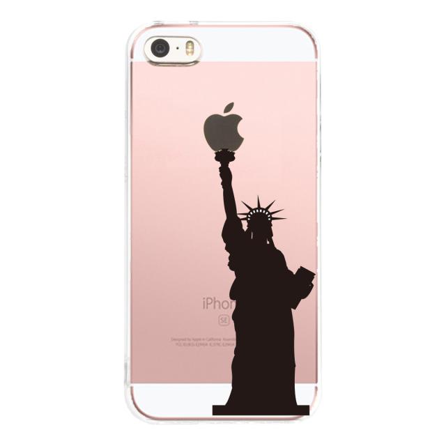 iPhone5 iPhone5s ケース クリア 自由の女神 スマホケース ハード スマホケース ハード 送料無料-1