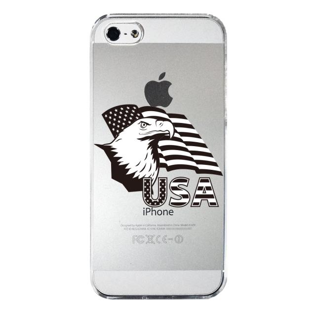 iPhone5 iPhone5s ケース クリア 白頭鷲 星条旗 スマホケース ハード スマホケース ハード 送料無料-3