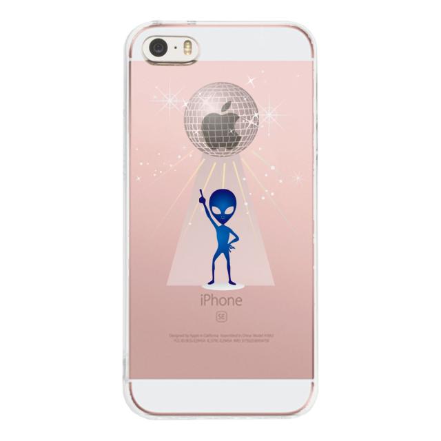 iPhone5 iPhone5s ケース クリア 宇宙人がフィーバー ミラーボール スマホケース ハード スマホケース ハード 送料無料-1