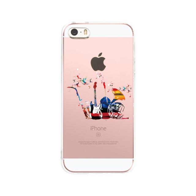 iPhone5 iPhone5s ケース クリア 楽器 たち スマホケース ハード スマホケース ハード 送料無料-1