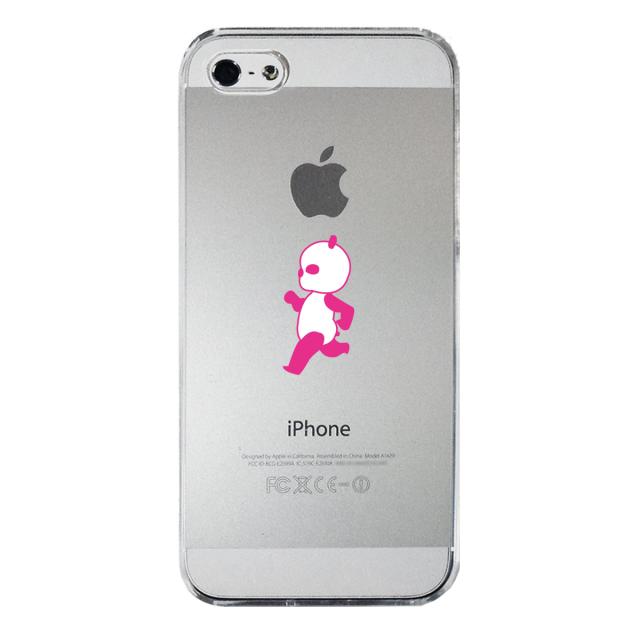 iPhone5 iPhone5s ケース クリア ピンクパンダ 小走り スマホケース ハード スマホケース ハード 送料無料-3