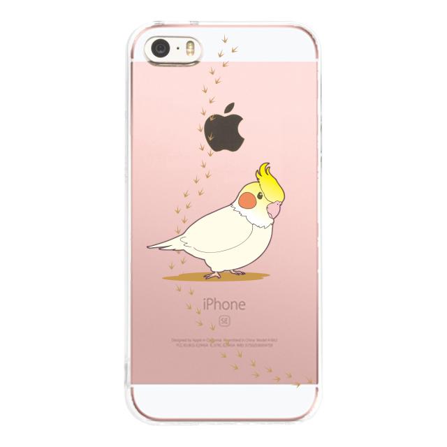 iPhone5 iPhone5s ケース クリア インコ 足跡 スマホケース ハード スマホケース ハード 送料無料-1
