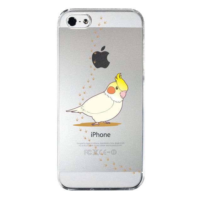 iPhone5 iPhone5s ケース クリア インコ 足跡 スマホケース ハード スマホケース ハード 送料無料-3