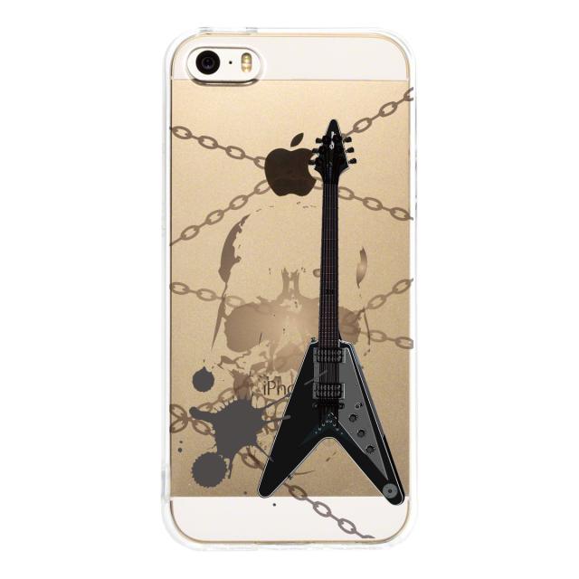iPhone5 iPhone5s ケース クリア エレキギター スカル スマホケース ハード スマホケース ハード 送料無料-1