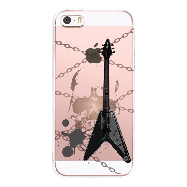 iPhone5 iPhone5s ケース クリア エレキギター スカル スマホケース ハード スマホケース ハード 送料無料-2