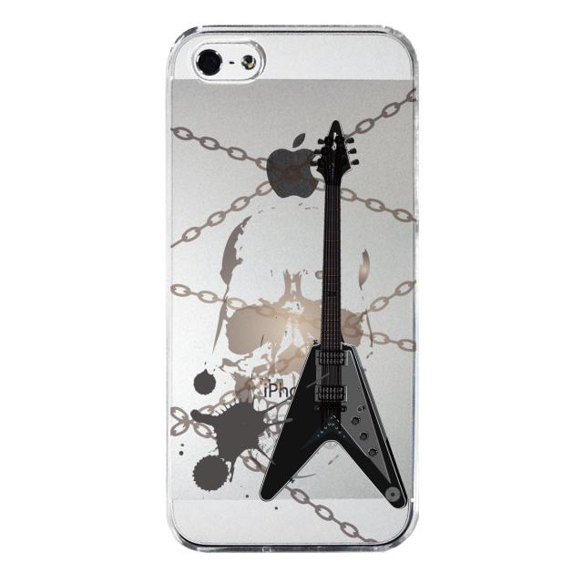 iPhone5 iPhone5s ケース クリア エレキギター スカル スマホケース ハード スマホケース ハード 送料無料-3