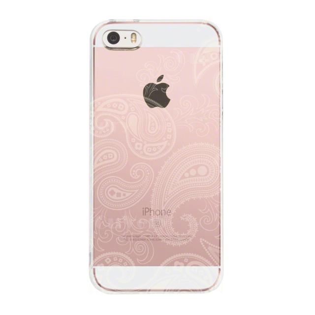 iPhone5 iPhone5s ケース クリア ペイズリー柄 ライトイエロー スマホケース ハード スマホケース ハード 送料無料-1