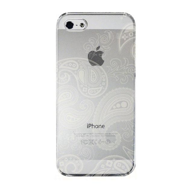 iPhone5 iPhone5s ケース クリア ペイズリー柄 ライトイエロー スマホケース ハード スマホケース ハード 送料無料-3