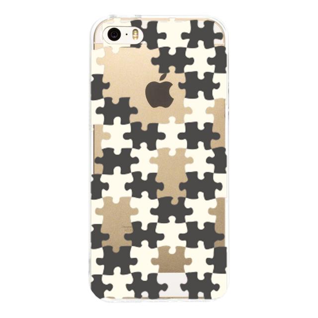 iPhone5 iPhone5s ケース クリア パズル イエロー グレー スマホケース ハード スマホケース ハード 送料無料-2