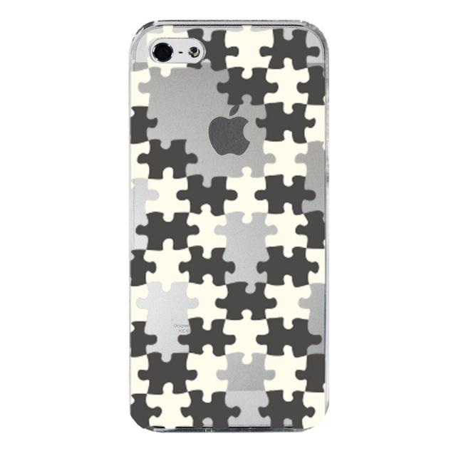iPhone5 iPhone5s ケース クリア パズル イエロー グレー スマホケース ハード スマホケース ハード 送料無料-3