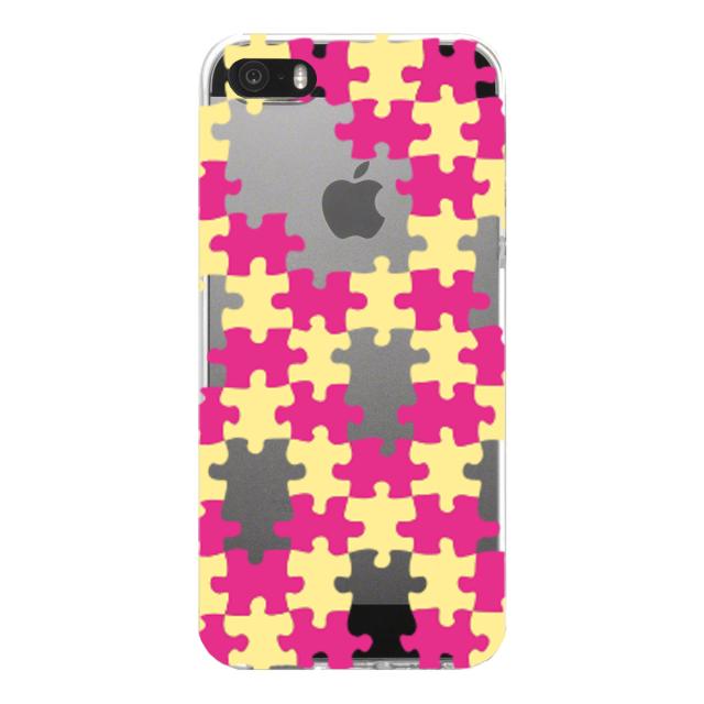 iPhone5 iPhone5s ケース クリア パズル イエロー ピンク スマホケース ハード スマホケース ハード 送料無料-4
