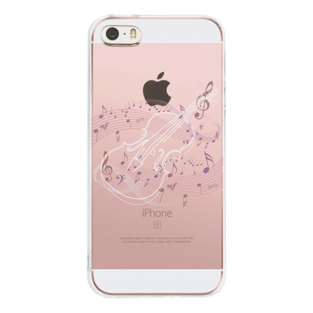 iPhone5 iPhone5s ケース クリア ヴァイオリン 3 ホワイト スマホケース ハード スマホケース ハード 送料無料-1