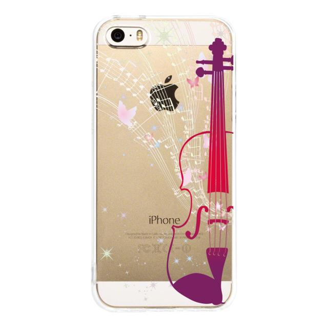 iPhone5 iPhone5s ケース クリア ヴァイオリン 2 音符 スマホケース ハード スマホケース ハード 送料無料-2