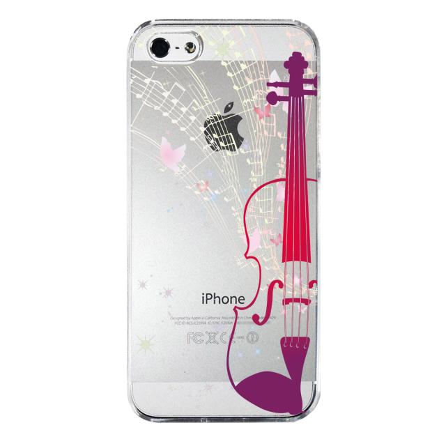 iPhone5 iPhone5s ケース クリア ヴァイオリン 2 音符 スマホケース ハード スマホケース ハード 送料無料-3