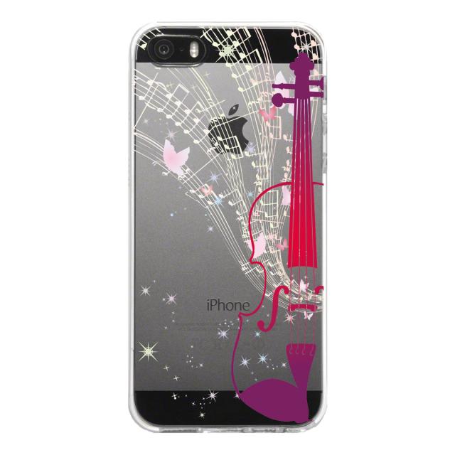iPhone5 iPhone5s ケース クリア ヴァイオリン 2 音符 スマホケース ハード スマホケース ハード 送料無料-4