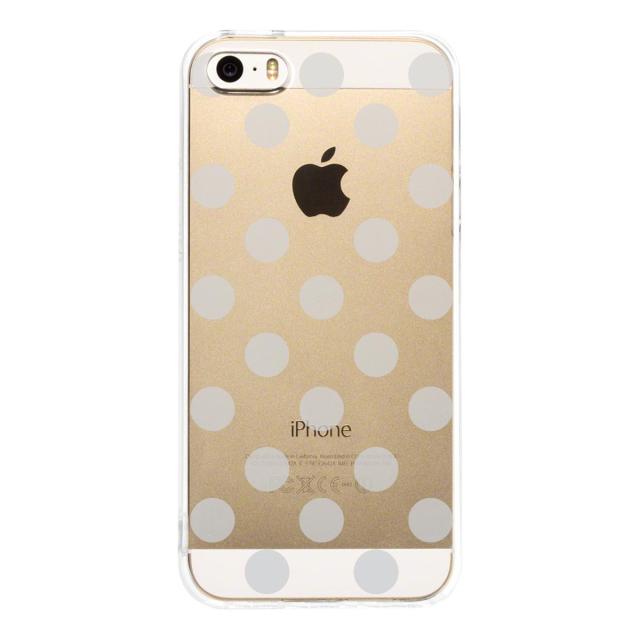 iPhone5 iPhone5s ケース クリア 水玉 ブルーグレー スマホケース ハード スマホケース ハード 送料無料-2