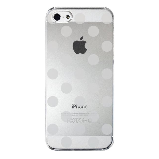 iPhone5 iPhone5s ケース クリア 水玉 ブルーグレー スマホケース ハード スマホケース ハード 送料無料-3