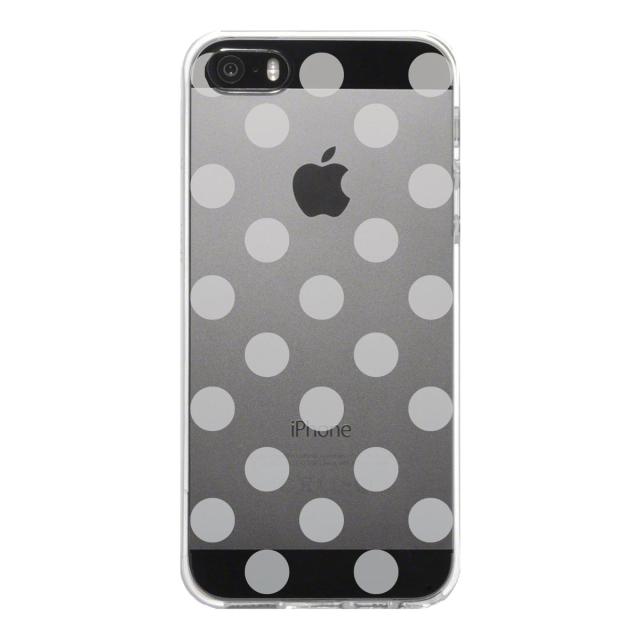 iPhone5 iPhone5s ケース クリア 水玉 ブルーグレー スマホケース ハード スマホケース ハード 送料無料-4