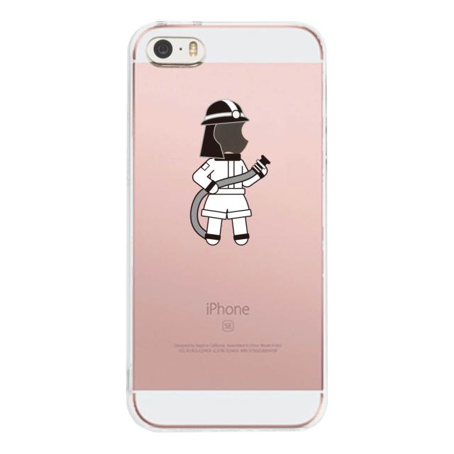 iPhone5 iPhone5s ケース クリア お仕事 職業 消防士 スマホケース ハード スマホケース ハード 送料無料-1