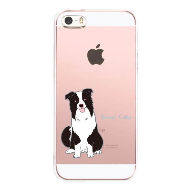 iPhone5 iPhone5s ケース クリア ボーダー コリー 1 スマホケース ハード スマホケース ハード 送料無料-1